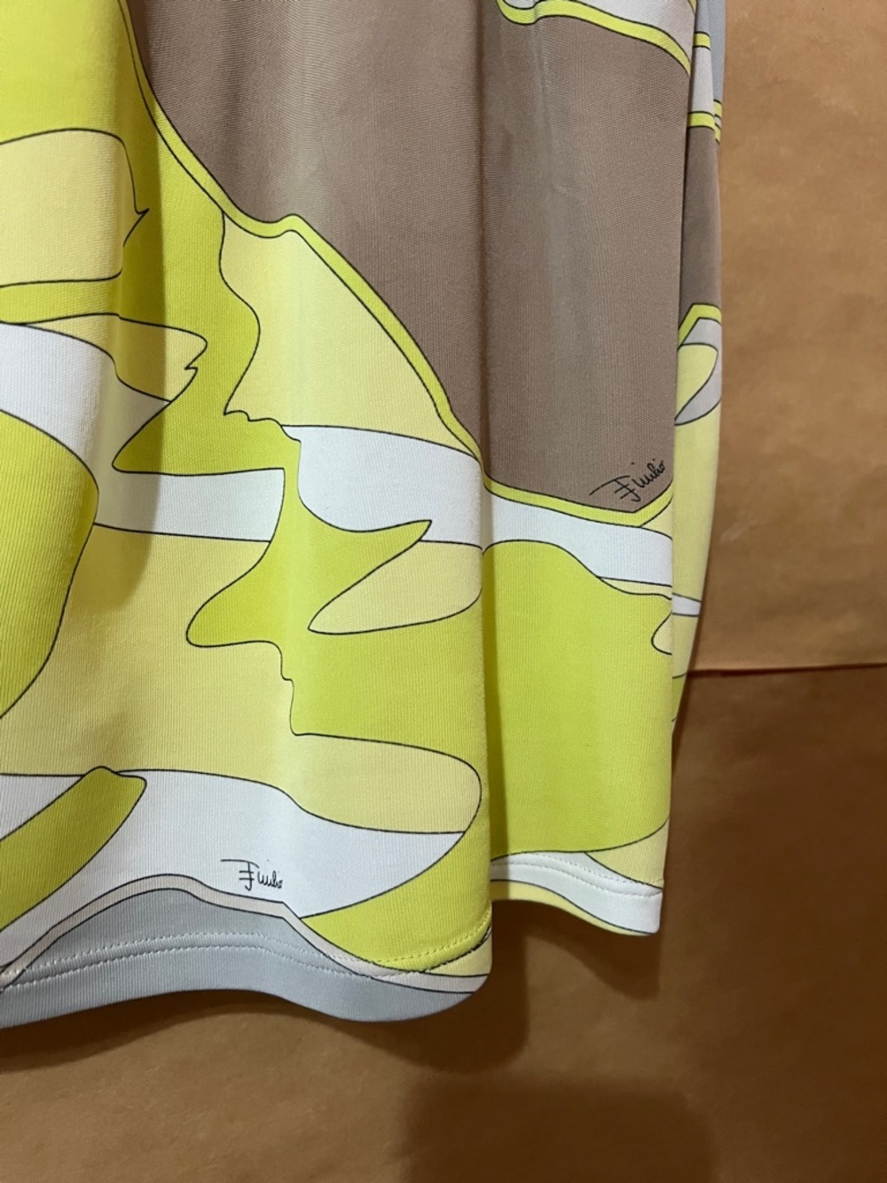 Vintage Emilio Pucci Firenze Op Art Geometric Dress Mountain Scape Size 8 *FLAWS - Picture 10 of 14